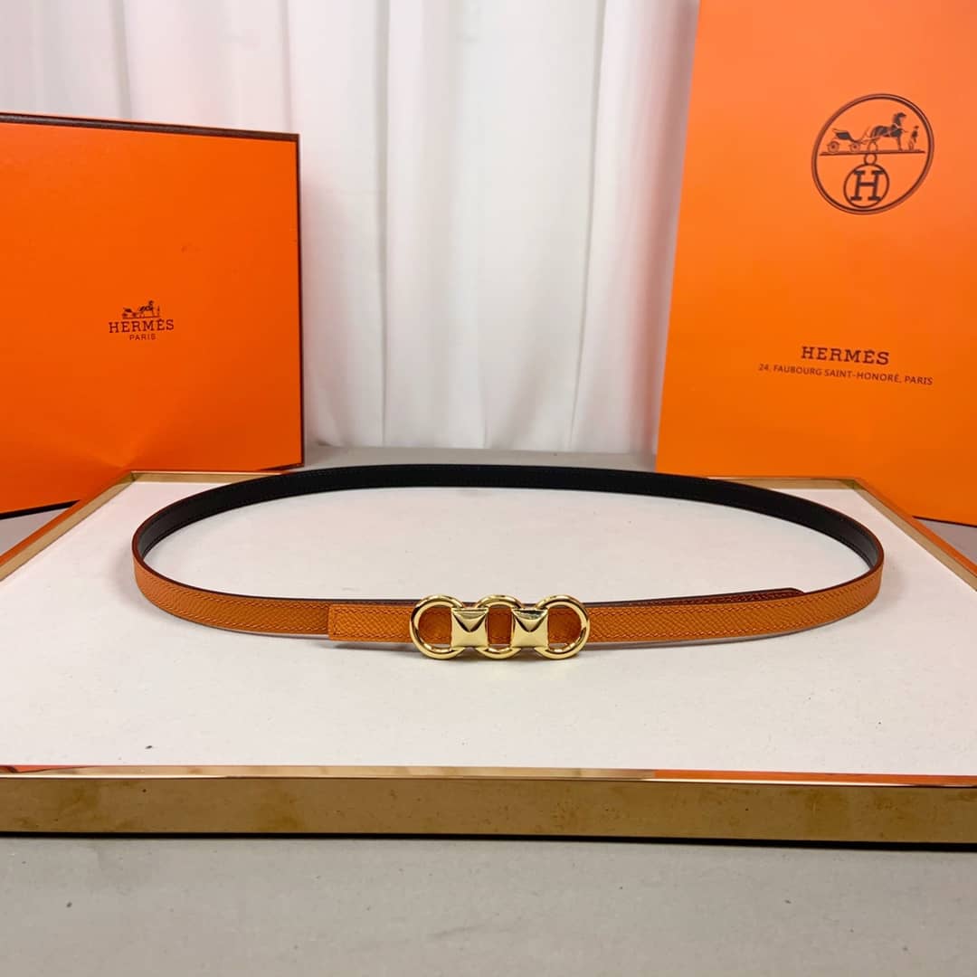 Knockoff H**me5 Logo Belt 13mm For Lady