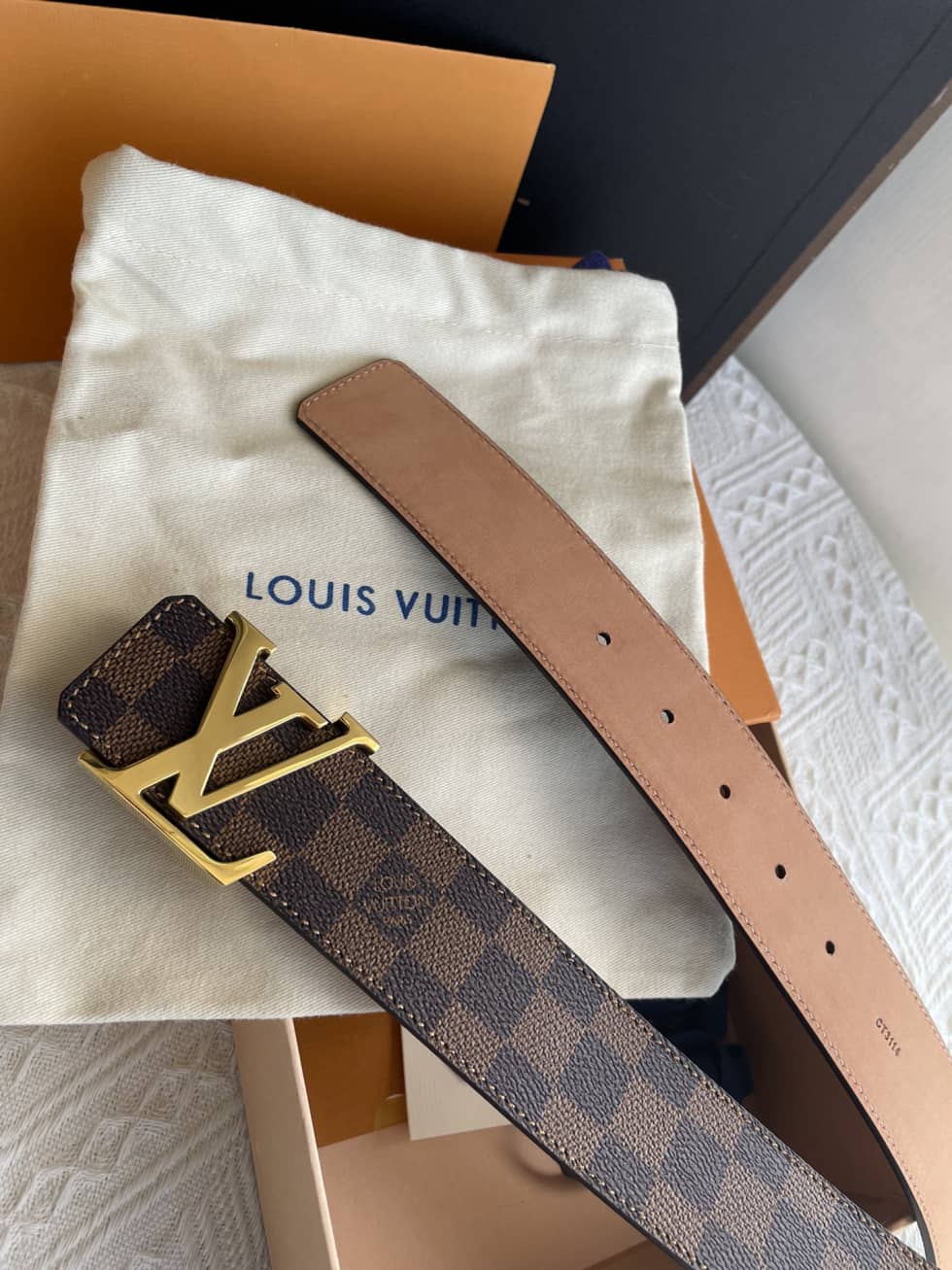 Knockoff L0vis Vvtt0n Logo Belt 38mm