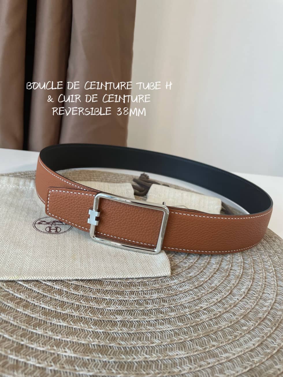 Knockoff H**me5 Logo Belt 38mm