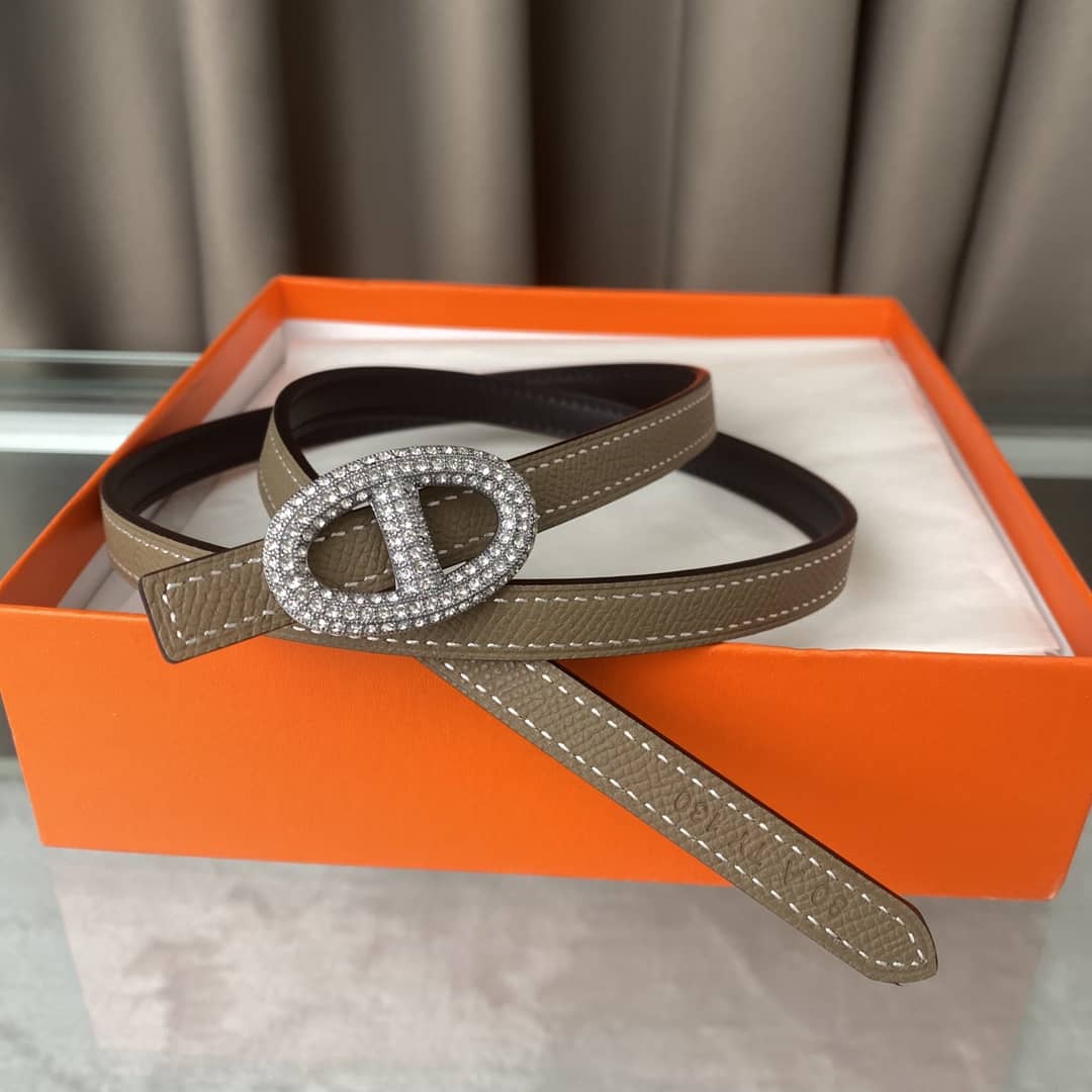 Knockoff H**me5 Logo Belt 13mm For Lady