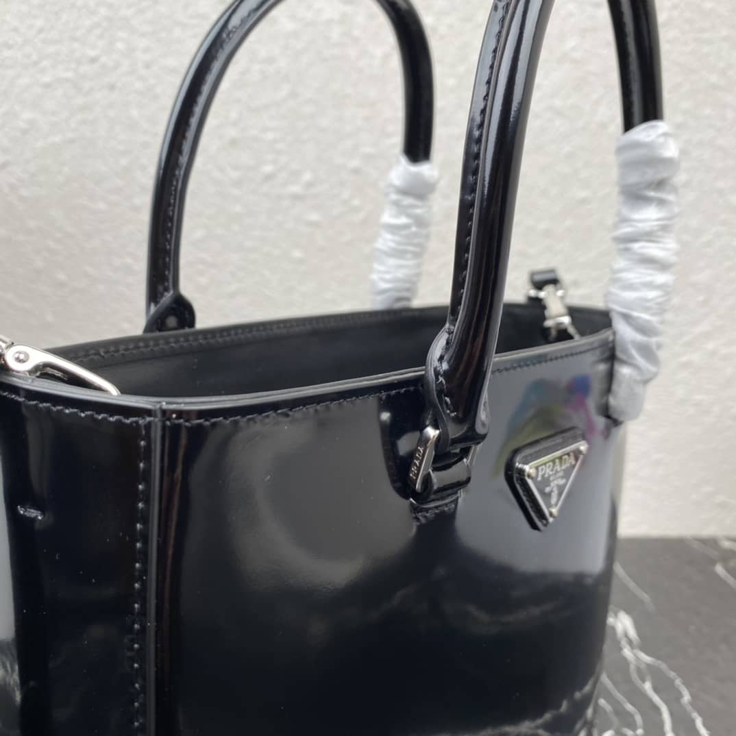 Pra*a Raffia Tote Dupe Womens Brushed Leather Replica Tote