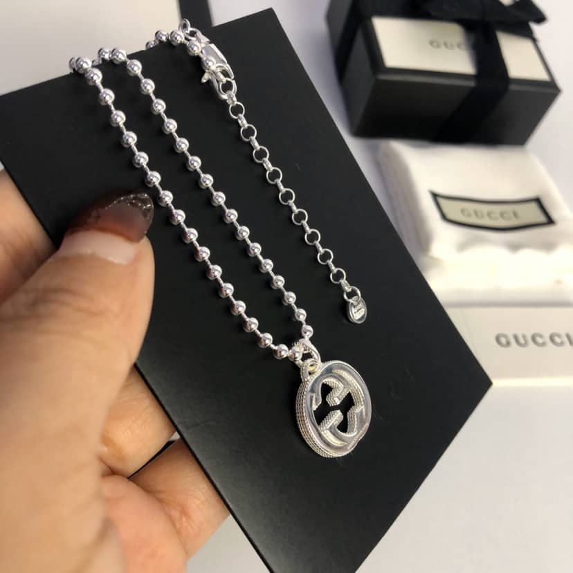 Fake Gvc*1 Logo Necklace