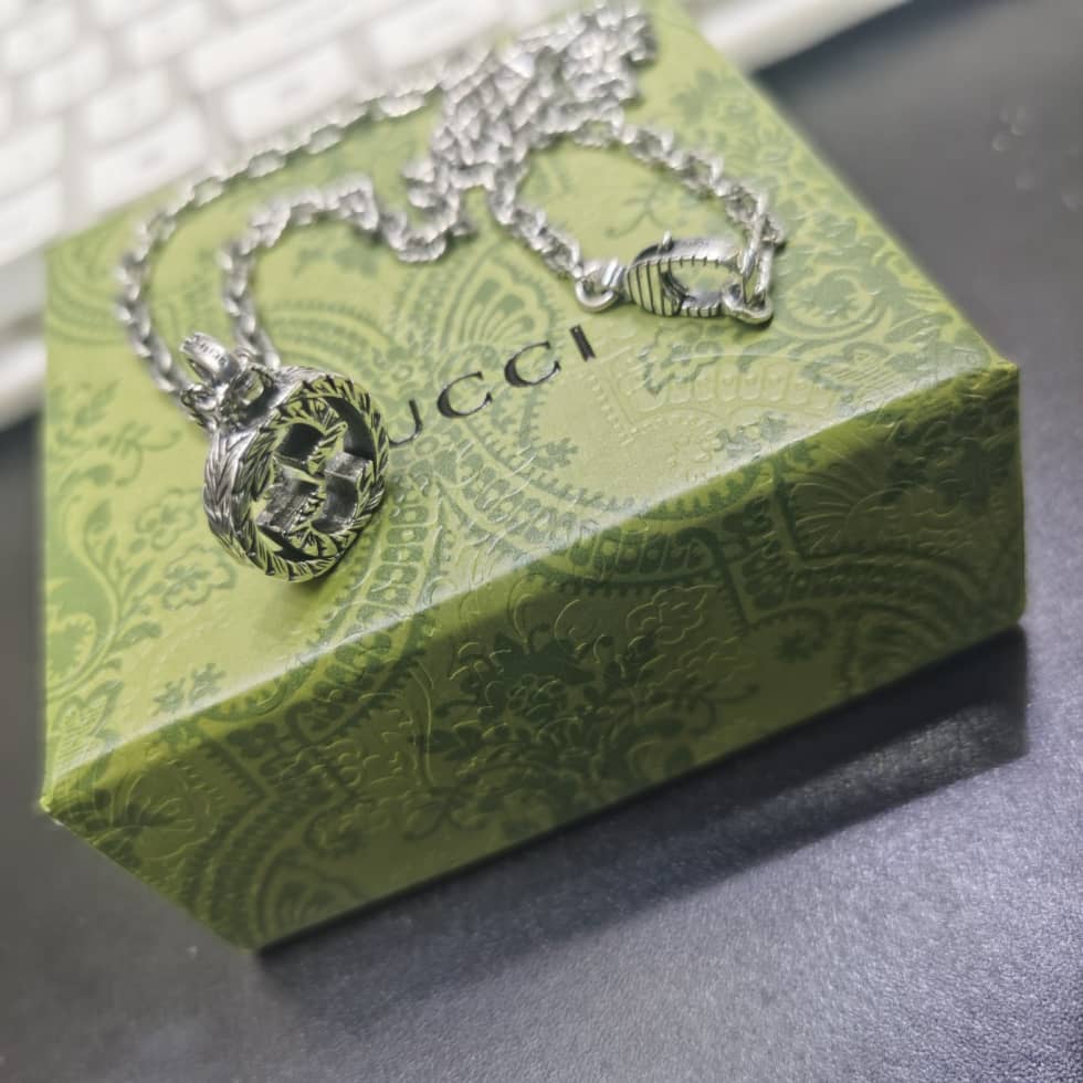 Fake Gvc*1 Logo Necklace