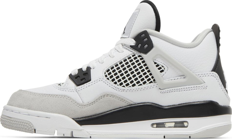 Air Jordan 4 Retro GS  Military Black  408452-111 Replicas