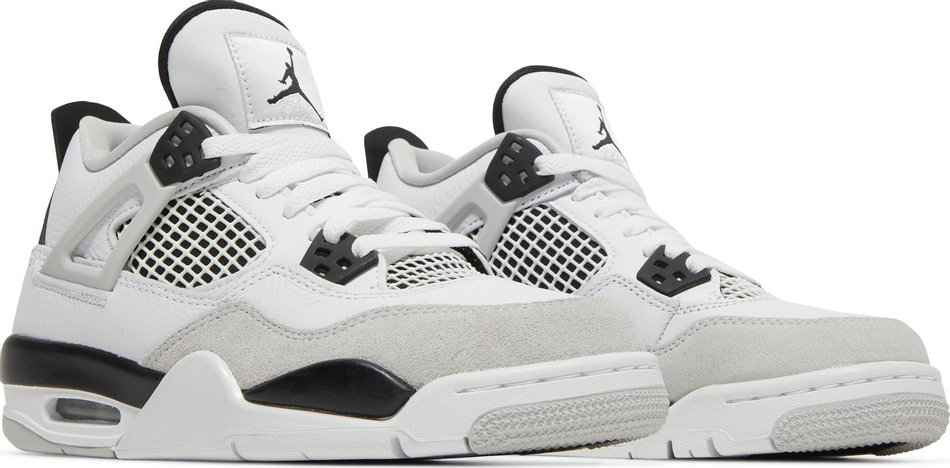 Air Jordan 4 Retro GS  Military Black  408452-111 Replicas