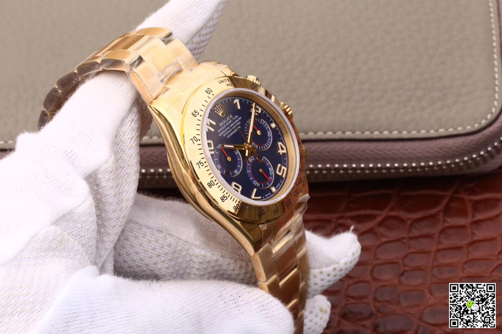 Replica R01ex Daytona Cosmograph 116528 1:1 Best Edition JH Factory Yellow Gold Blue Dial