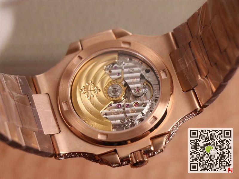 Replica Pat*k Phi1i*pe Nautilus 5719-10G Rose Gold D1am0nd 1:1 Best Edition R8 Factory Gradient Brown Dial Swiss Cal.324 S C