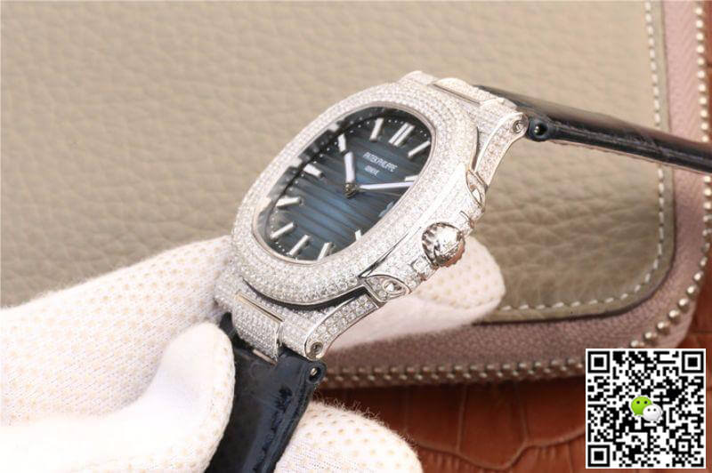 Replica Pat*k Phi1i*pe Nautilus 5719/1G-001 KM Factory 1:1 Best Edition Swiss ETA324 Blue Dial