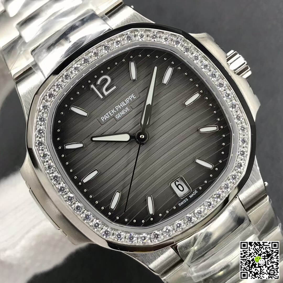 Replica Pat*k Phi1i*pe Nautilus Ladies 7118-1200A-011 1:1 Best Edition PF Factory D1am0nd Bezel