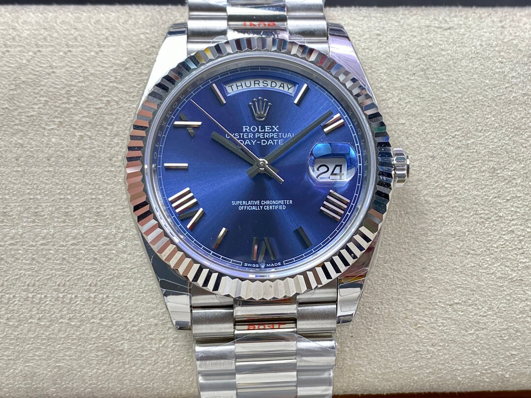 Replica R01ex Day Date M228236-0007 1:1 Best Edition EW Factory Blue Dial