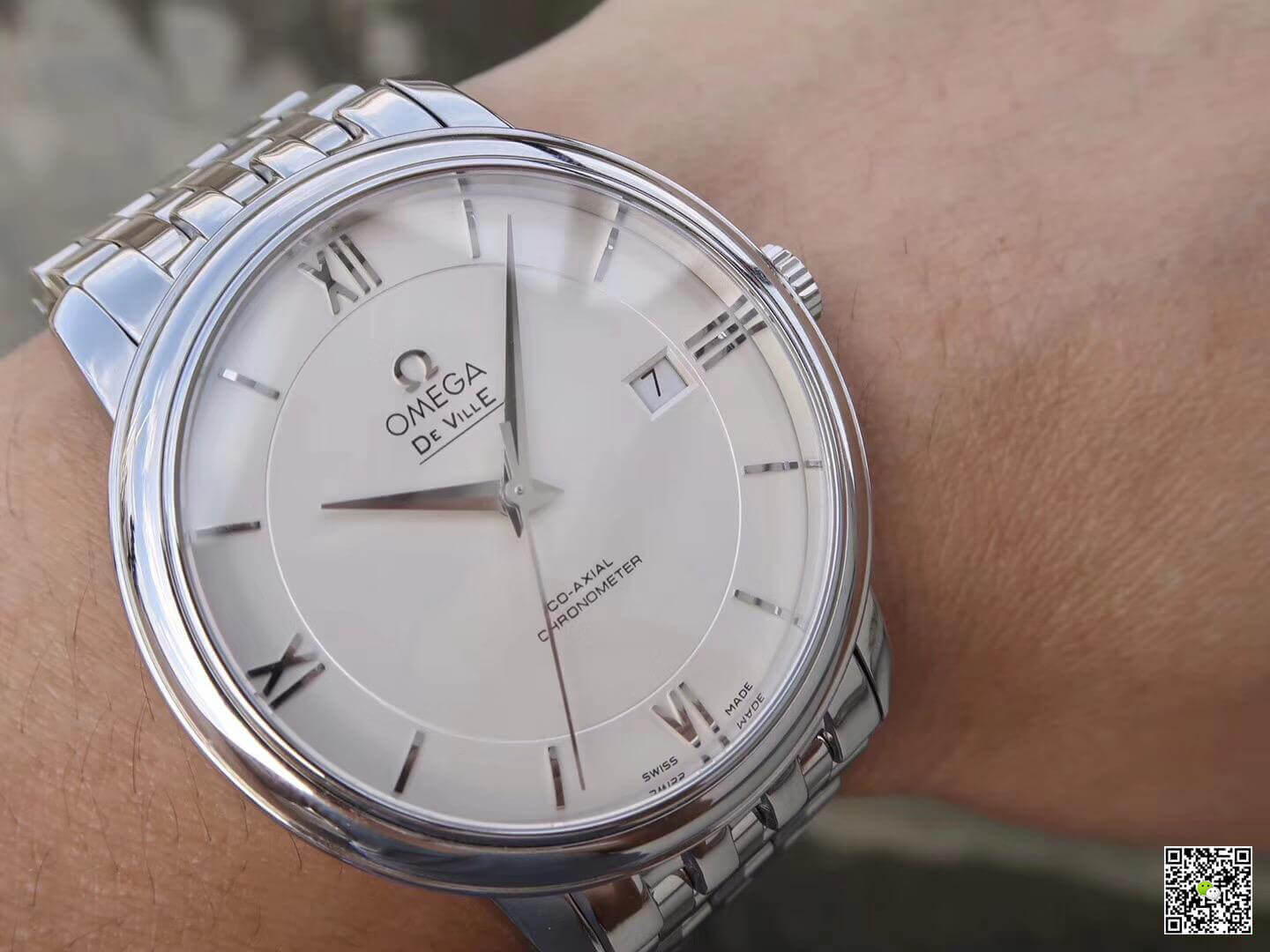 Replica 0me*ga De Ville Prestige 424.10.40.20.02.003 MKS Factory Mechanical Watches 1:1 Best Edition Swiss ETA9015 White Dial