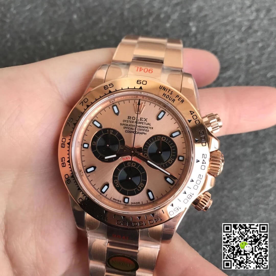 Replica R01ex Daytona m116505-0009 1:1 Best Edition Noob Factory Champagne Dial