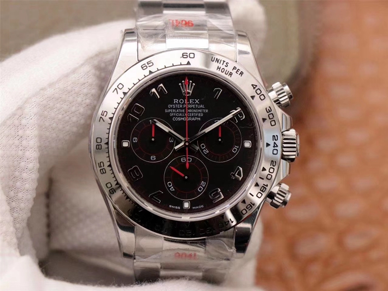 R01ex Daytona Replica Cosmograph 116509-78599 1:1 Best Edition Noob Factory Black Dial Swiss ETA4130
