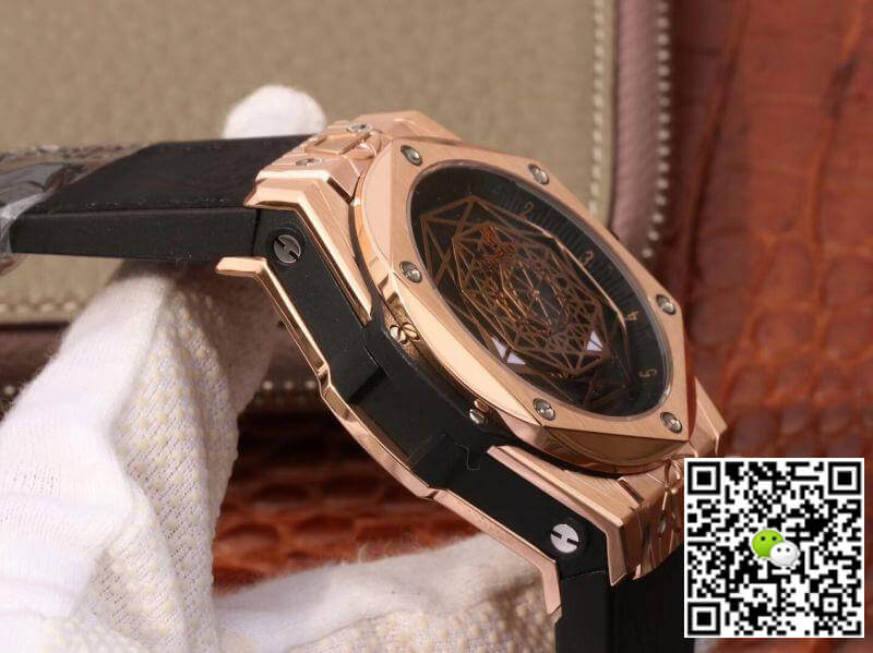 Replica Hublot Big Bang Sang Bleu King Gold 415.OX.1118.VR.MXM17 TMF Factory Mechanical Watches 1:1 Best Edition Swiss ETA1213