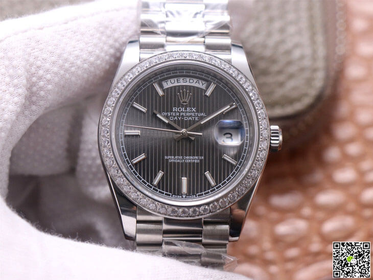 Replica R01ex Day Date M228349RBR-0008 1:1 Best Edition EW Factory Grey Dial