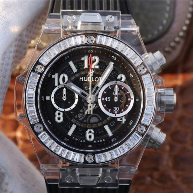 Replica Hublot Big Bang Unico 411.JX.1170.RX Men Watches 1:1 Best Edition Swiss ETA1242 Black Rubber Strap