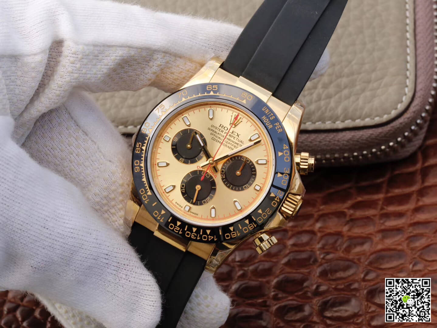 Replica R01ex Daytona Cosmograph 116518ln 1:1 Best Edition JH Factory V6 Yellow Gold Dial