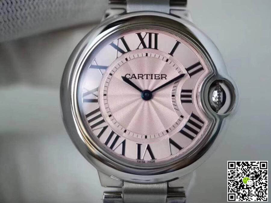Replica Ballon Bleu De Ca*t1er 33 mm V6 Factory 1:1 Best Edition Swiss ETA076 Pink Dial
