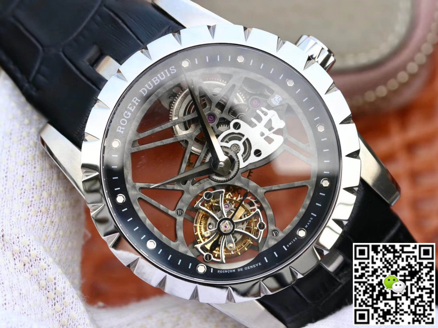 Replica Roger Dubuis Excalibur RDDBEX0393 1:1 Best Edition JB Factory Tourbillon Skeleton Dial