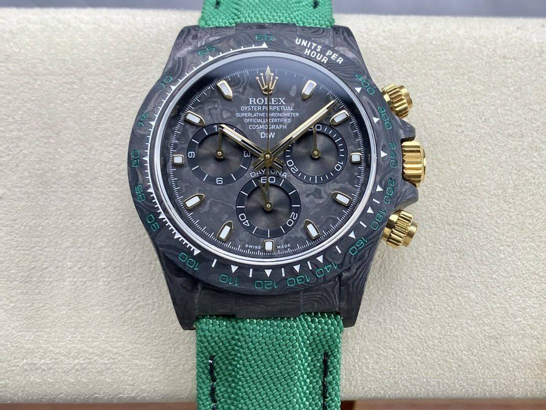 Replica R01ex Daytona Cosmograph Diw Custom Version 1:1 Best Edition Noob Factory Carbon Fiber Dial