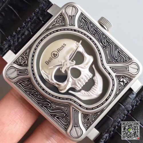 Replica Bell   Ross BR 01 Men Watches 1:1 Best Edition Swiss ETA9015 Black Leather Strap