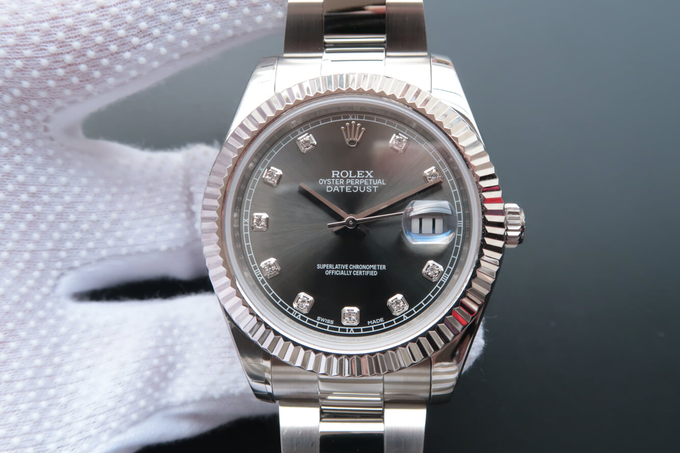 Replica R01ex Datejust M126334-0005 1:1 Best Edition EW Factory D1am0nd-Studded Dial