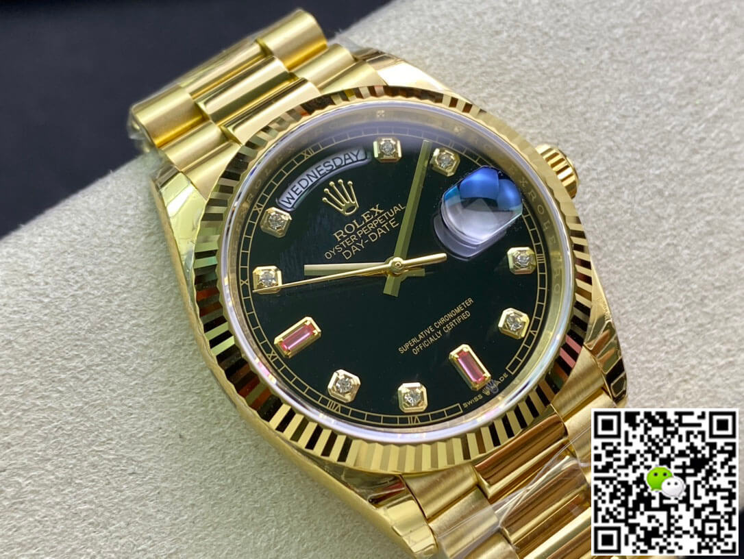 Replica R01ex Day Date 118208 1:1 Best Edition EW Factory Black Dial
