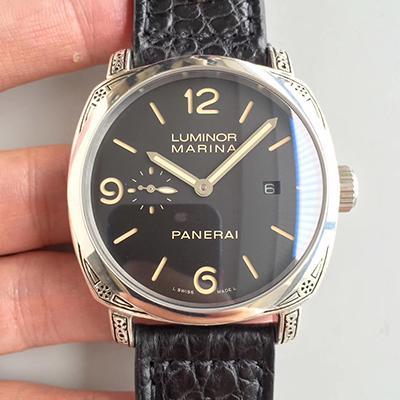 Pa*e*a1 Replica Radiomir 1940 PAM572 XF Factory 1:1 Best Edition Swiss ETA P1000 Black Leather Strap
