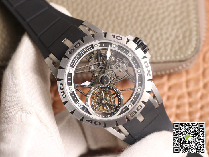Replica Roger Dubuis Excalibur Spidr RDDBEX0479 1:1 Best Edition JB Factory Tourbillon Black Strap