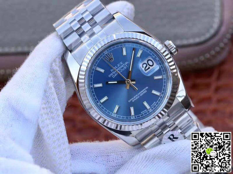 R01ex Dupe Datejust 36mm M126334-0002 1:1 Best Edition Swiss ETA3135 Blue Dial