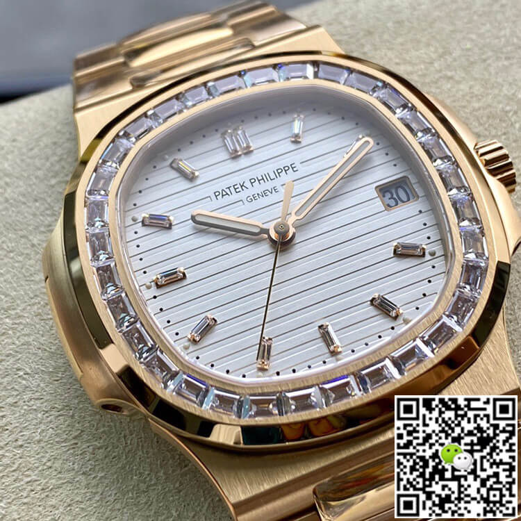 Replica Pat*k Phi1i*pe Nautilus 1:1 Best Edition PPF Factory Rose Gold With D1am0nds