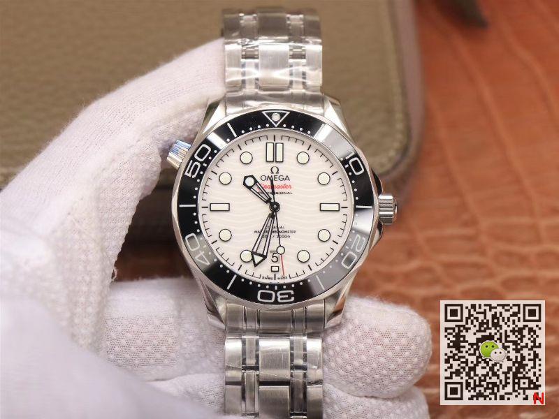 Replica 0me*ga Seamaster 210.30.42.20.04.001 300M 1:1 Best Edition VS factory White Ceramic Dial Swiss 8800
