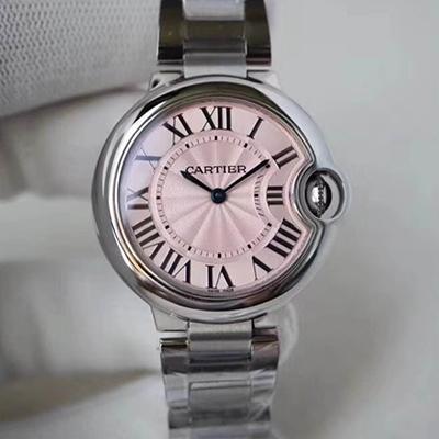 Replica Ballon Bleu De Ca*t1er 33 mm V6 Factory 1:1 Best Edition Swiss ETA076 Pink Dial