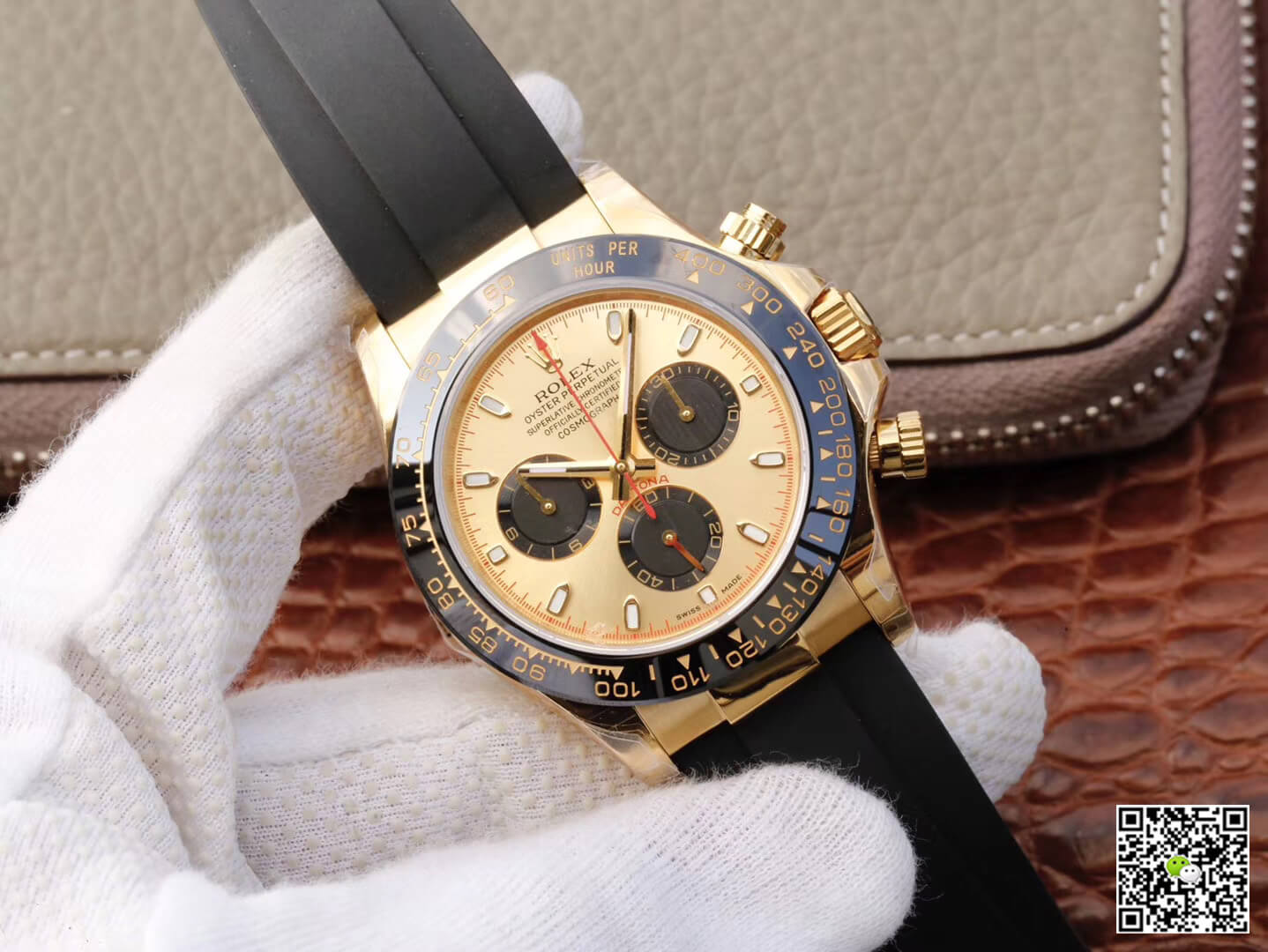 Replica R01ex Daytona Cosmograph 116518ln 1:1 Best Edition JH Factory V6 Yellow Gold Dial