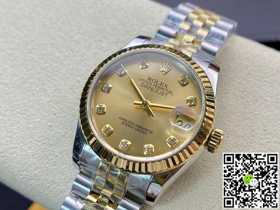 Replica R01ex Datejust M278273-0026 31MM 1:1 Best Edition EW Factory Champagne Dial