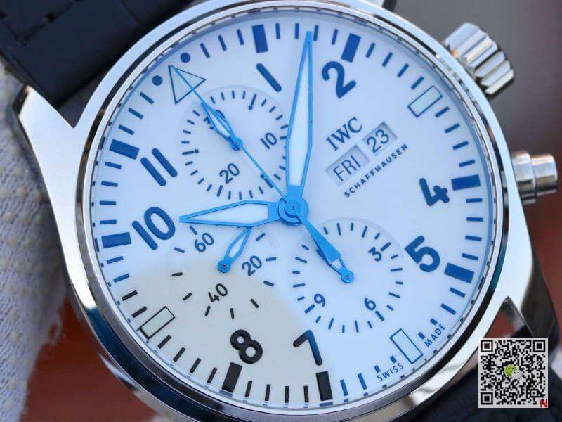 Replica IWC Pilot Chronograph IW377725 ZF Factory 1:1 Best Edition Swiss ETA7750 Leather Watch Strap