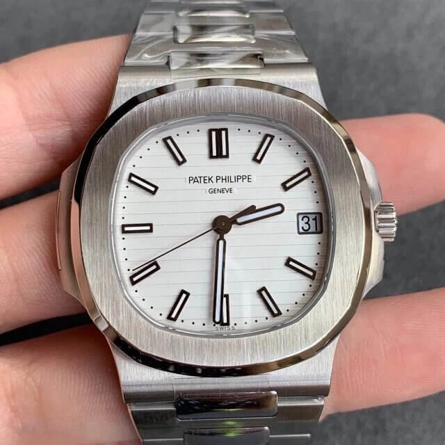 Replica Pat*k Phi1i*pe Nautilus 5711/1A-011 1:1 Best Edition PPF Factory V4 White Dial Swiss ETA324