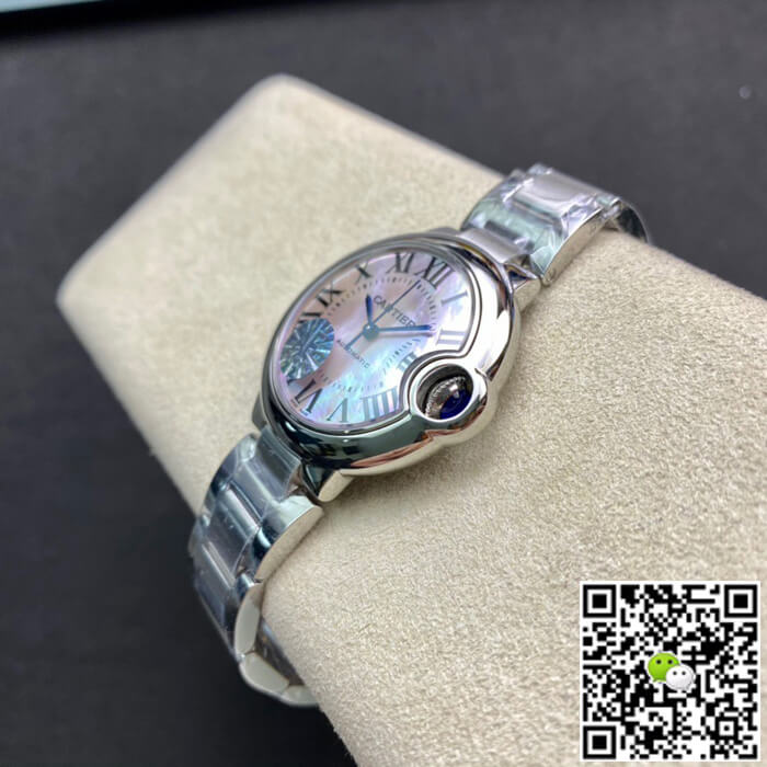 Replica Ballon Bleu De Ca*t1er 33MM 1:1 Best Edition AF Factory Mother-of-pearl Dial