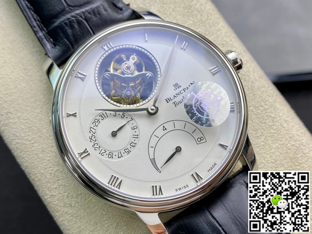 Replica Blancpain Villeret 6025-1542-55 True Tourbillon 1:1 Best Edition JB Factory White Dial Swiss Cal.25
