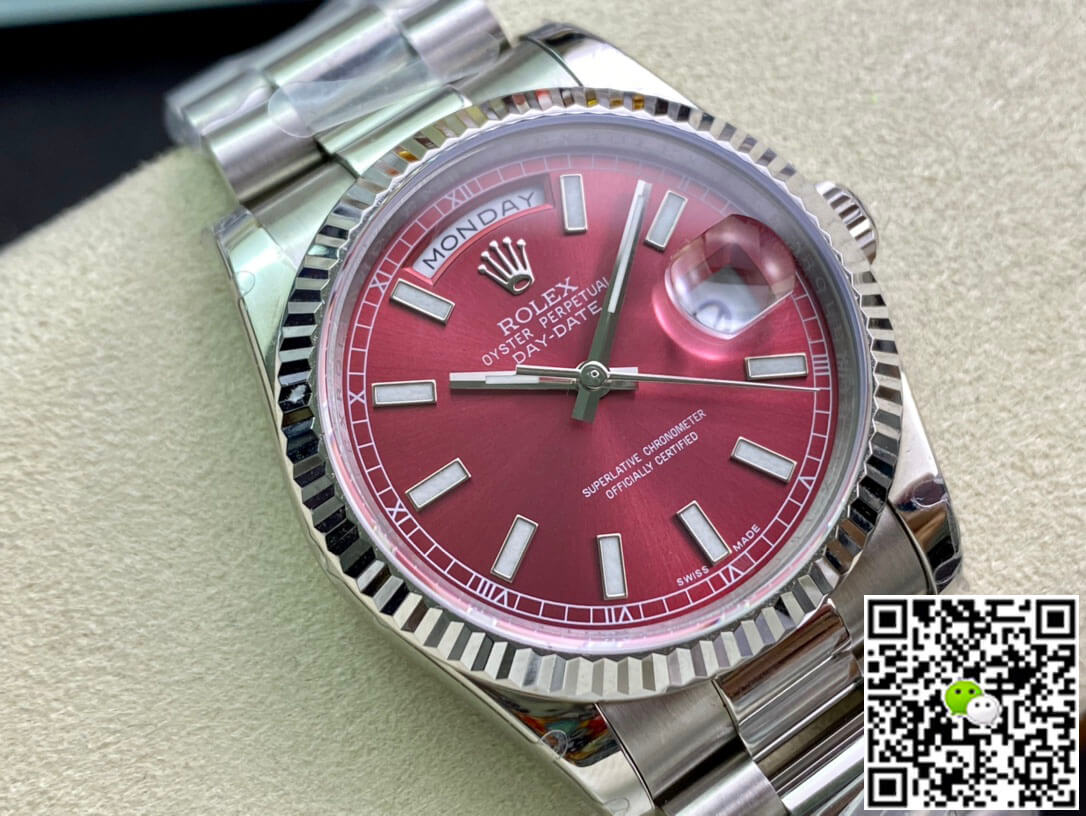 Replica R01ex Day Date 118239 1:1 Best Edition EW Factory Cherry Dial