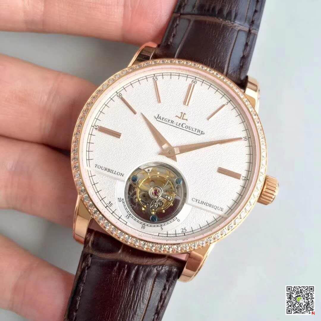 Replica Jaeger-LeCoultre Master Ultra Thin Tourbillon Q1322410 Mechanical Watches 1:1 Best Edition Swiss Tourbillon Beige Dial