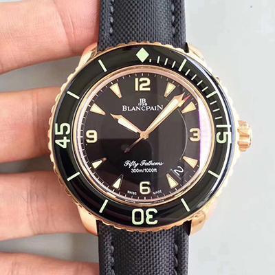 Replica Blancpain Fifty Fathoms 5015-3630-52 ZF Factory Mechanical Watches 1:1 Best Edition Swiss ETA2836-2 Black Dial