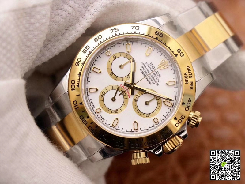 R01ex Daytona Replica Cosmograph M116503-0001 1:1 Best Edition Noob Factory White Dial Swiss ETA4130