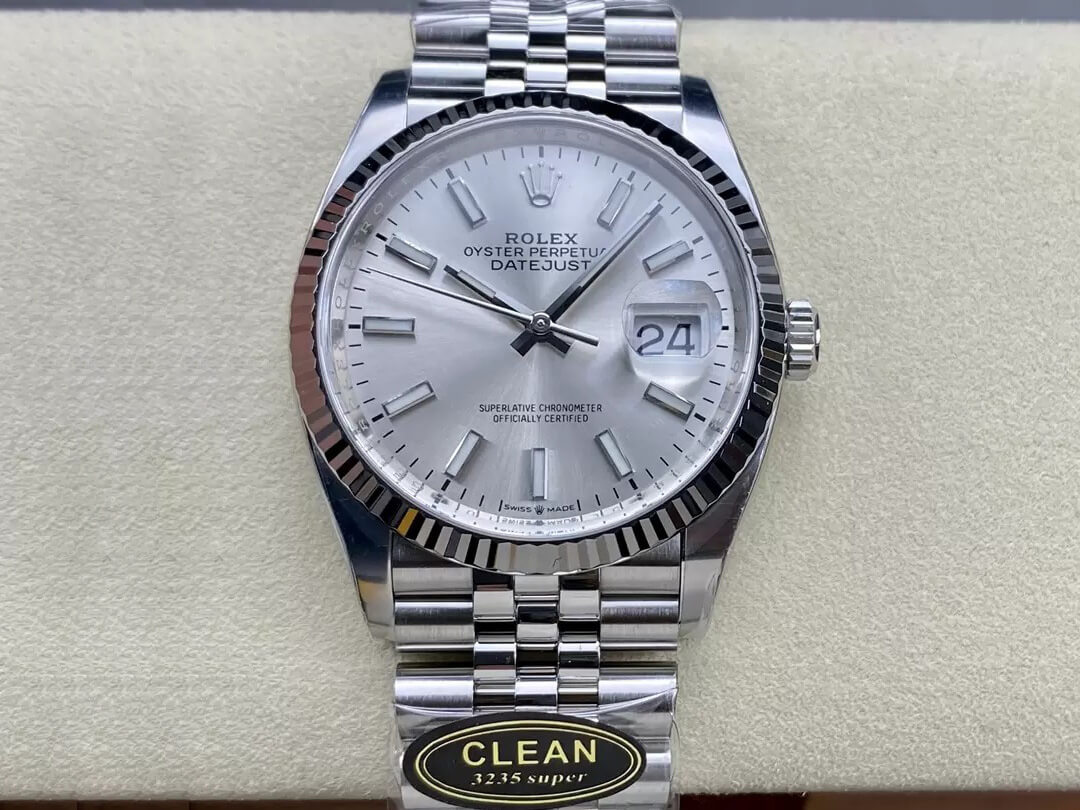 Replica R01ex Datejust M126234-0013 36MM 1:1 Best Edition Clean Factory Silver Dial