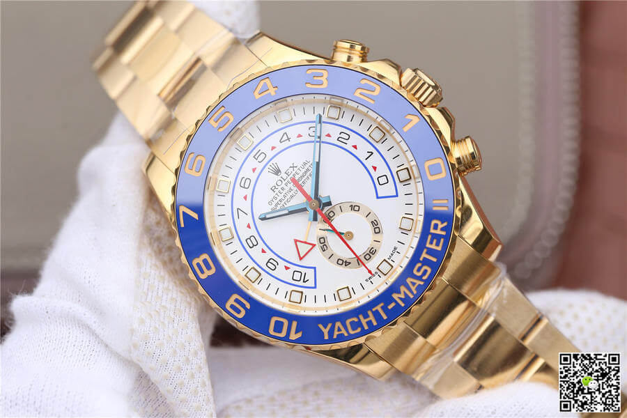 Replica Yacht-Master II M116688-0002 1:1 Best Edition JF Factory Yellow Gold