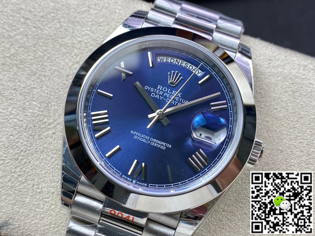 Replica R01ex Day Date M228206-0015 1:1 Best Edition EW Factory Blue Dial