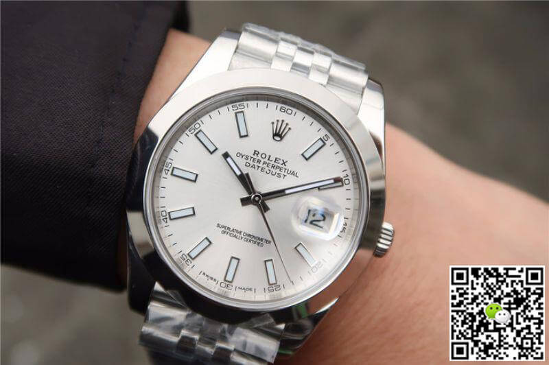R01ex Dupe Datejust 116200 Mechanical Watches 1:1 Best Edition Swiss ETA2836 Silver Dial