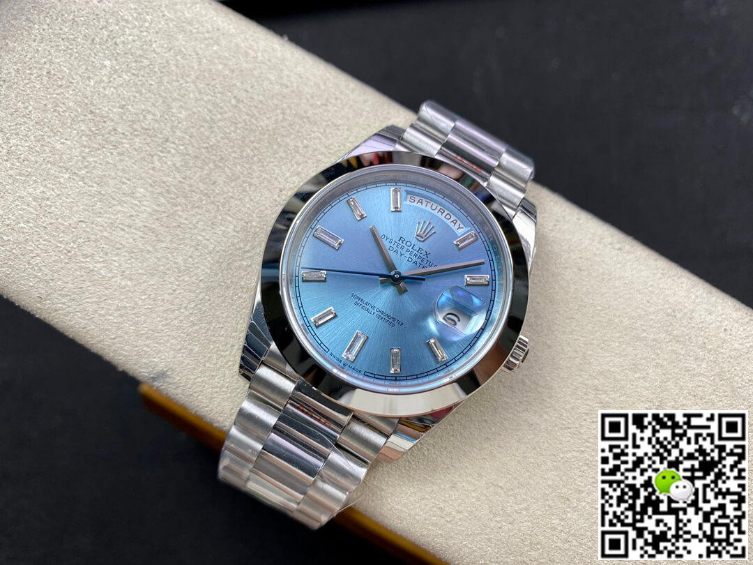 Replica R01ex Day Date 228206 1:1 Best Edition EW Factory Ice Blue Dial