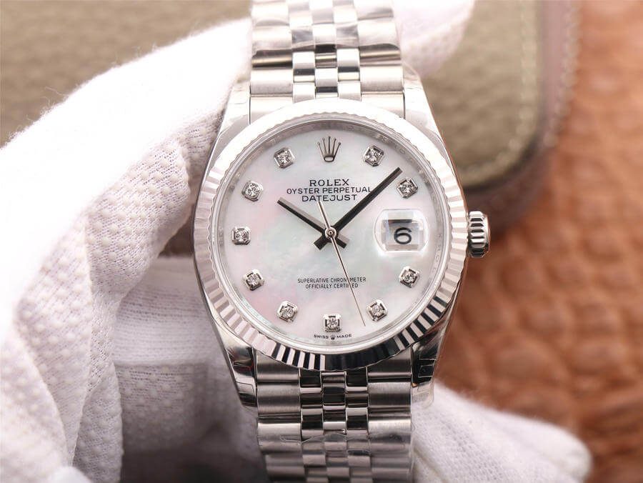 Replica R01ex Datejust M126234-0019 1:1 Best Edition EW Factory Mother-Of-Pearl Dial