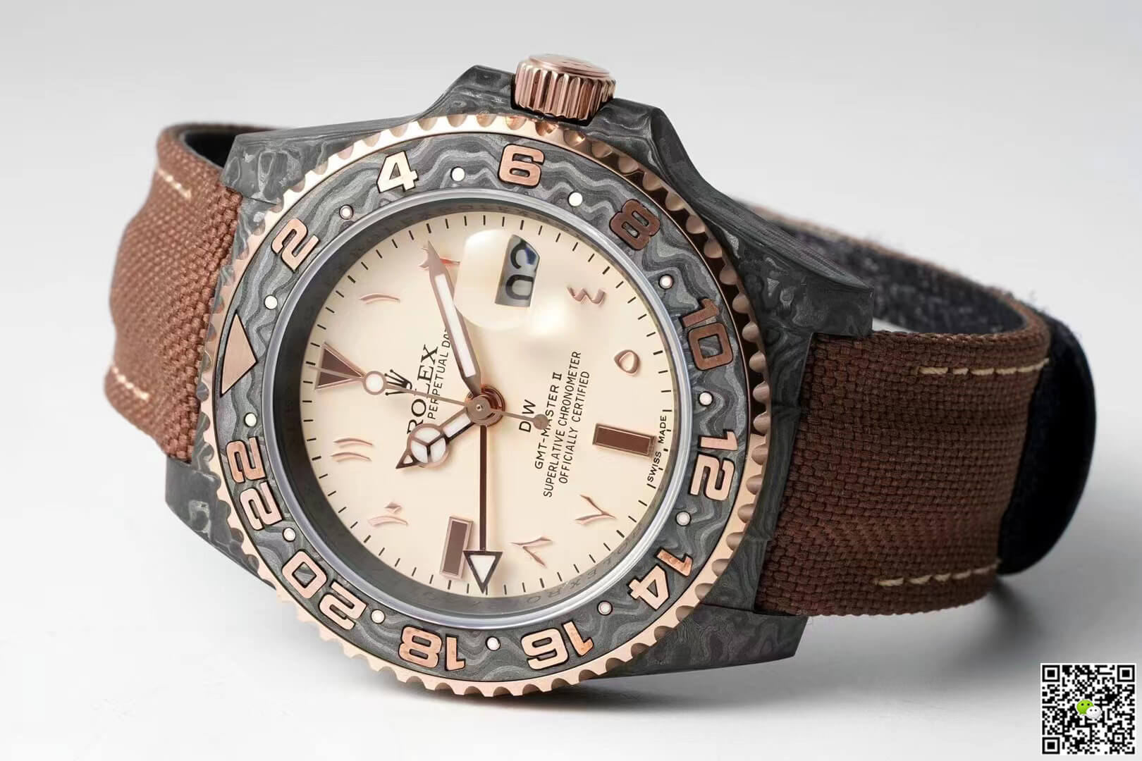 Replica R01ex GMT-MASTER II Diw 1:1 Best Edition Brown Fabric Strap